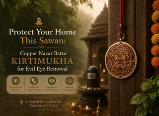 Protect Your Home This Sawan: Copper Nazar Battu Kirtimukha for Evil Eye Removal
