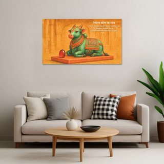 Nandi Maharaj Devotion (Wooden Poster)