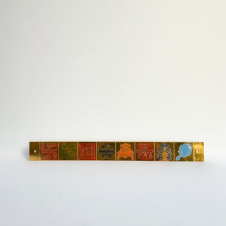 Ashtamangala Brass Strip – Auspicious Gateway Energy Bar