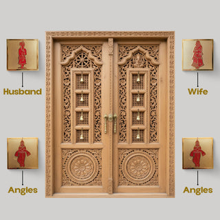 Gold-Plated Apsara for Entrance & Mandir