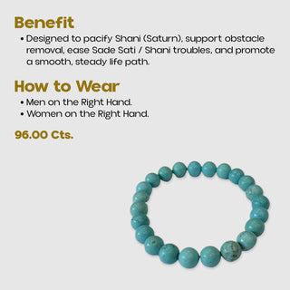 Natural Firoza – Turquiose Bracelet for Shani Balance