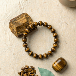 Original Tiger Eye Bead Bracelet – Power, Stability & Chakra Balance