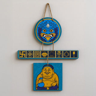 Blue Wall Hanging Suraksha Kavach for calmness and wisdom