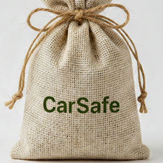 CarSafe crystal pouch 220gm - natural jute drawstring bag