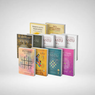 Dr Jayshree Om omnibus book collection featuring Peetham, Vastu Remedies, Ancient Science of Vastu series and Spirituality titles