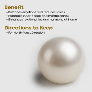 Natural pearl Moti gemstone for emotional balance, inner peace and harmony, North-West Vastu remedy