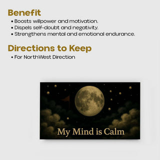 North-West direction Vastu moon art for willpower, calm mind and emotional endurance