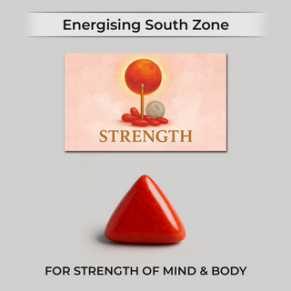 South zone Vastu poster with Red Coral for strength and leadership