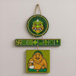 Green Wall Hanging Suraksha Kavach for growth and career prosperity
