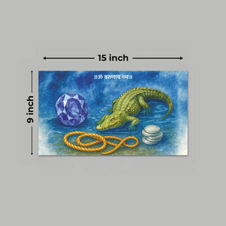 Lord Varun Energy Poster - 15 x 9 inch size with Om Varunay Namah mantra and water element symbolism