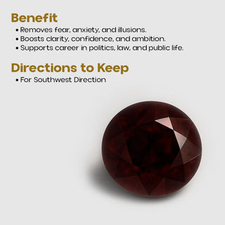 Natural Gomed Hessonite gemstone for Southwest direction - removes fear and boosts clarity and confidence