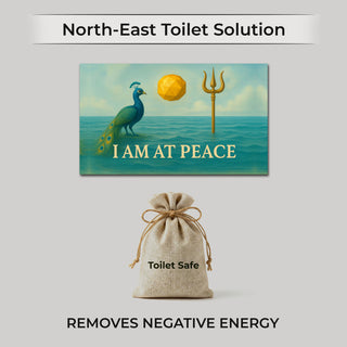 North-East toilet Vastu remedy poster and toilet safe combo
