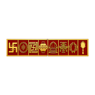 Premium copper Astamangal with 8 sacred symbols for Vastu protection