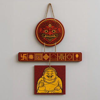 Red Wall Hanging Suraksha Kavach for entrance protection and strength