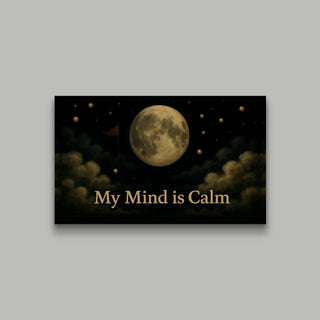 Shanti Manas calm mind wooden poster for tranquility and stress relief