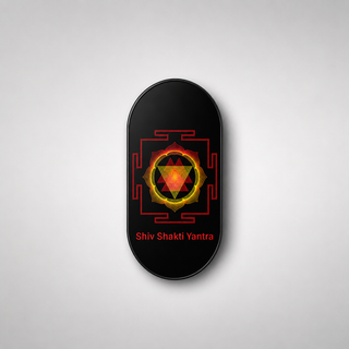 Shiv Shakti Yantra wall sticker, black and red sacred geometry design for divine union and spiritual protection