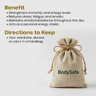BodySafe jute pouch Vastu remedy for immunity, stress relief and personal energy shield