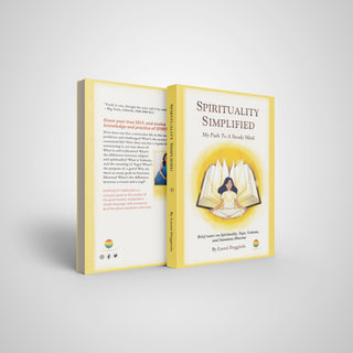 Spirituality Simplified - My Path to a Steady Mind, book by Laxmi Duggirala, front and back cover