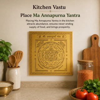 Ma Annapurna Yantra for kitchen Vastu, attracts abundance and food prosperity, from the Vastu Wellness Kit