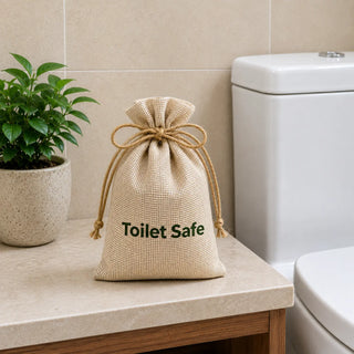 Toilet Safe jute pouch to neutralize toilet Vastu dosh, part of the Vastu Wellness Kit