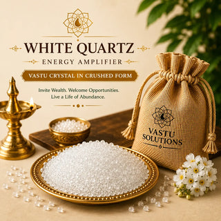 White Quartz crystal for Vastu placed in North-West for clarity and travel